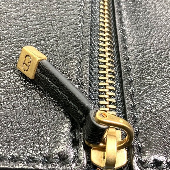 AUTHENTIC Christian Dior Logo studs DIORANGELS 2WAY Tote Bag Leather Black - Picture 11 of 14